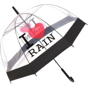 Parapluie Transparent &Agrave; Bulles - Ouverture Automatique - Avec Poign&eacute;e &Eacute;l&eacute;gante En Forme De J - Pour Hommes Et Femmes - Pluie - Mariages, Bals, Promenades Quotidiennes En Ville - Neuf