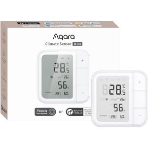 VornixorSarlshopThermostat de Pi&egrave;ce sans Fil W100, Thread/Zigbee, Surveillance de la Temp&eacute;rature & l'humidit&eacute;, Contr&ocirc;le &agrave; Distance HVAC, 3 Boutons Personnalisables, Matter, Compatible Apple Home, Ale - Neuf