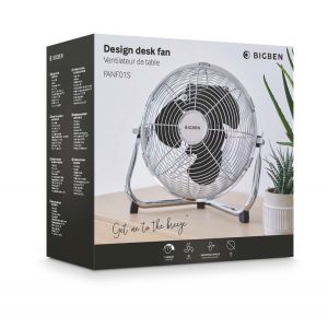 Ventilateur de table en aluminium brossé ? FANF01S - BIGBEN - Neuf