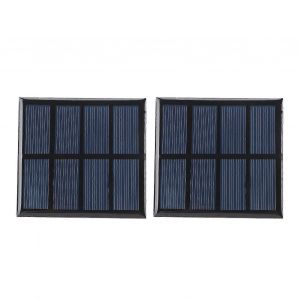 2pcs 0.9W 2V Panneau solaire professionnel en polysilicium &agrave; haut rendement Panneau solaire pour lumi&egrave;res d'urgence Lumi&egrave;res publicitaires - Neuf