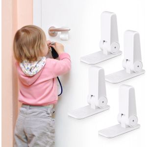 Pièces Serrure De Poignée De Porte De Sécurité Pour Bébé, Sécurité Enfant, Sécurité Poignée De Porte, Bloque Fenêtre Sécurité Bébé, Adhésif 3m Vhb, Sans Outils Ni Perçage - Neuf