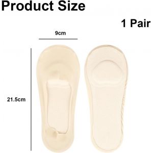 No Show Paire De Chaussettes De Ballerine Pour Femme Avec Coussinets De Pieds, Respirantes, Antidérapantes, En Silicone Invisible, Fines, Basses Et Froides, En Soie Glacée - Neuf