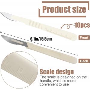 Mevronisshop-10 Pi&egrave;ces Lame A Pain, Couteau A Pain, Couteaux &Agrave; P&acirc;te, Lame Boulanger &Agrave; Long Manche, Couteau &Agrave; D&eacute;couper Motif Pain, Boulanger Slashing Outil, Pour Outils De Cuisson P&acirc;te &Agrave; Pain Diy - Neuf