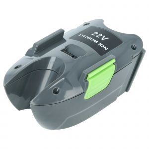 EXTENSILO Batterie compatible avec Gtech ATF037, ATF038, ATF035, ATF036, ATF024, ATF027, ATF011 aspirateur gris / vert (3Ah, 22V, Li-ion) - Neuf