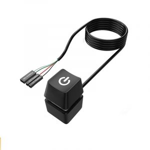 Lumi&egrave;re Led Pour Ordinateur De Bureau, Interrupteur, Carte M&egrave;re, D&eacute;marrage Externe, Bouton D'alimentation, C&acirc;ble D'extension Bureau &Agrave; Domicile, 5 M, Noir - Neuf
