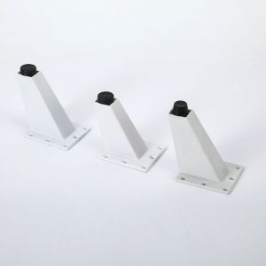 Lot De 4 Pieds Réglables En Alliage D'aluminium Pour Meubles De Cuisine, Comptoir, Bar, Tv, Bureau, Table, Canapé, Table, Étagères, Faciles À Installer. Blanc (92 Mm). - Neuf
