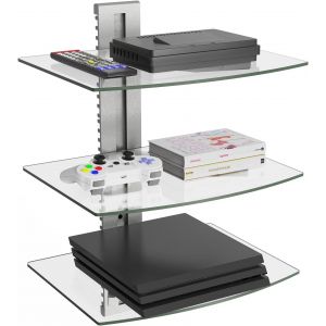 &Eacute;tag&egrave;re Murale Flottante, Argent, 3 - Neuf