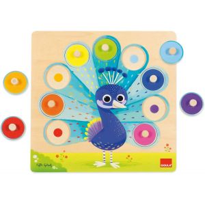 KASFL-Puzzle Paon Multicolore - Neuf