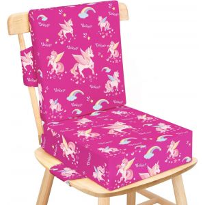 Rehausseur Chaise Enfant Avec Dossier Et Sangles De S&eacute;curit&eacute; R&eacute;glables En 3 Points, Portable Lavable Antid&eacute;rapant Coussin Rehausseur De Chaise Bebe Enfant - Dinosaure - Neuf