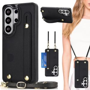LORANKA-Portefeuille Coque pour Samsung Galaxy S26 Ultra avec Cordon de Collier, Antichoc Cuir PU &Eacute;l&eacute;gant Femmes Housse avec [B&eacute;quille] Collier Coque pour Samsung S26 Ultra-ZY Black - Neuf