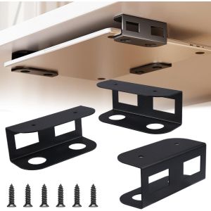 Support pour Ordinateur Portable sous Le Bureau,Supports Multifonctions sous Le Bureau pour Ordinateur Portable,Clavier,Tablette,Routeur,pour Appareils 4cm D'éPaisseur - Neuf