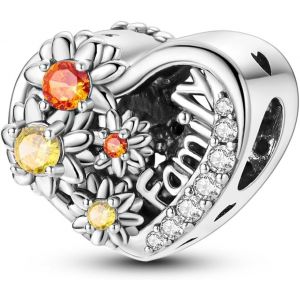 Eryi-Breloque « Love And Heart » En Argent Sterling 925 Pour Femme - Pour Bracelets Et Colliers Européens - Neuf
