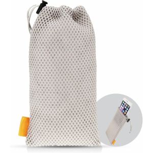 Housse Universelle Pour T&eacute;l&eacute;phone Portable En Maille Nylon 18 X 5 X 9 Cm - Housse Pour Smartphone Standard Jusqu'&agrave; 6,5"" - Accessoires De T&eacute;l&eacute;phone Portable En Maille Filet - Gris[Car780192] - Neuf