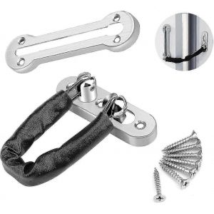 Cha&icirc;ne de porte en acier inoxydable 304,Cha&icirc;ne de porte de s&eacute;curit&eacute; anti-rayures,Cha&icirc;ne de porte antivol avec quincaillerie - Neuf