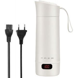 NouvelHorizonstore-Bouilloire &eacute;lectrique portable de voyage, 400ml Mini Bouilloire &Eacute;lectrique, Tasse &agrave; eau &eacute;lectrique, Mug de Voyage Chauffant mit 4 Temperatures Bouilloire Electrique pour Th&eacute; Lait C - Neuf