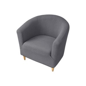 Housse Extensible Pour Fauteuil Tonneau - Grise, Haute &Eacute;lasticit&eacute;, Amovible, Lavable, Convient &Agrave; Diff&eacute;rentes Tailles De Fauteuils - Neuf