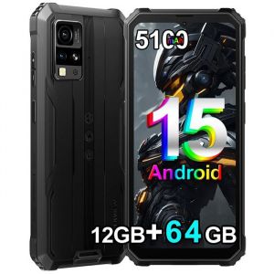 Blackview BV4800 SE Smartphone Incassable Android 15 6.56",5100mAh,12Go+64Go/2To,16MP+8MP, Dual SIM NFC Face ID - Noir - Neuf