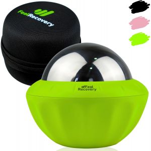 Boule De Massage Musculaire Froid Et Chaud Avec Balle M&eacute;tallique Et Gel 8cm &Oslash; - Rouleau De Massage Rollon Manuel Detente, Relaxation, Reflexologie, Bien-&Ecirc;tre, Cellulite, Dos Et Pieds - Neuf