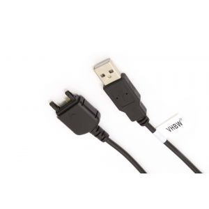 vhbw câble de données USB compatible avec Sony Ericsson V640i, W200i, W205, W300i, W302, W350i, W380i, W395, W508, W550i, W580i, W595, W610i téléphone - Neuf