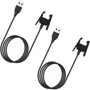 Letnerny-Lot De 2 Chargeur Compatible Pour Fitbit Charge 2, 55cm(1,8ft) Remplacement Chargeur Usb C&acirc;ble Chargeur Compatible Pour Fitbit Charge 2 - Noir - Neuf