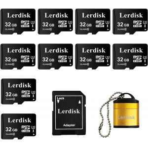 Lot De 10 Cartes Micro Sd 32Go U3 V30 A1 Classe 10 | Vid&eacute;o 4K Pour Drones, Dashcams Et Appareils Android | &Eacute;tanch&eacute;it&eacute; Ip65 (32Gox10) - Neuf