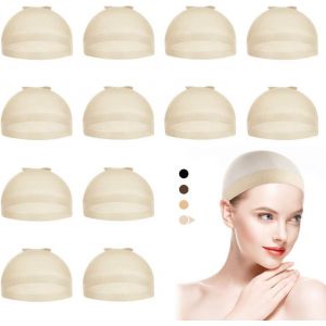 Kalanka-Bonnets De Perruque En Nylon Naturelle Pour Femmes, 12 Pi&egrave;ces (Nude) - Neuf