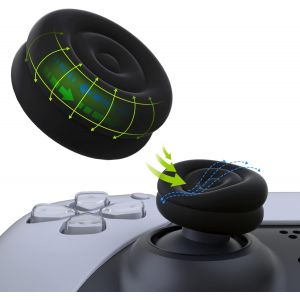 Gjfty-Capuchon Joystick Pour Ps5 Manette Grip Caps Pour Ps4,Joystick Protection Pour Xbox Series X S/Xbox One/Elite Series 2,Thumbs Cushion Caps Cover Stick Pour Nintendo Switch Pro-Noir - Neuf