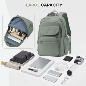 KALANKA-Sac à dos scolaire Sac à dos collège Sac à dos loisir Sac de Voyage Sac d'école léger Sac de travail Décontracté Bag College Pack pour Hommes Femmes pour Ordinateur portable de 14 pouces Dayp - Neuf