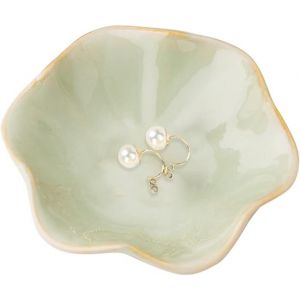 Tianyi-Plat &Agrave; Bijoux En C&eacute;ramique, Plateau &Agrave; Bijoux Feuille Plateau &Agrave; Cl&eacute;s, Porte-Assiettes Petit Anneau Bijoux Plaque Vide-Poche D&eacute;cor De Table De Chevet Pour Table D'entr&eacute;e D&eacute;cor De Chambre (Moyen, - Neuf