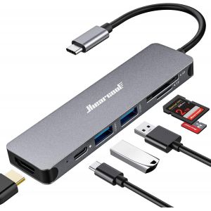 Hub USB C, adaptateur USB C, 7 en 1 USB C vers HDMI Multiport (4K HDMI USB3.0 SD/Lecteur de carte TF 100W PD) - Neuf