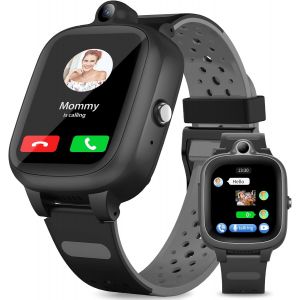 Montre Connect&eacute;e 4G pour Enfants,Tracker GPS,T&eacute;l&eacute;phone,WiFi,Localisation en Temps R&eacute;el,Appel Vid&eacute;o et Message,SOS,Podom&egrave;tre,Cl&ocirc;ture &Eacute;lectronique,Montre GPS Anti-Perte pour Enfants,Noir - Neuf