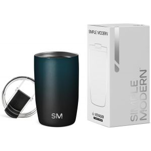 Sjzg-Travel Coffee Mug Tumbler With Flip Lid, Reusable Insulated Stainless Steel Thermos Cold Brew Iced Coffee Cup, Valentines Gifts For Him Her, Voyager Collection, 12oz, Moonlight - Neuf