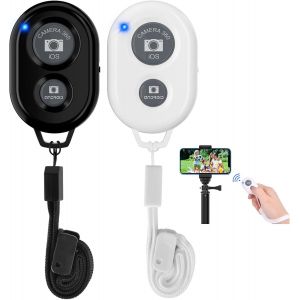 2Pcs Télécommande Bluetooth Selfie Sans Fil Pour Smartphones Avec Dragonne, Adapté Pour Le Déclenchement De L'Obturateur, Compatible Avec Apple Ios Et Android/Iphone/Ipad/Samsung/E[CAR781358] - Neuf
