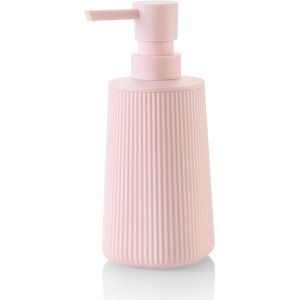 KAL-Distributeur Savon Rose Pour Salle De Bain, Rechargeable Distributeur Liquide Vaisselle, Distributeur Savon Cuisine Pour Plan De Travail (Rose, Liquide) - Neuf