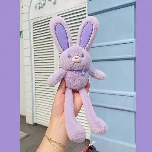 Peluche Lapin À Oreilles De 28 Cm, Jouet Pour Bébé, Doux, Pour Enfants, Cadeaux Pour Filles, Porte-Clés, Jouets En Peluche Pour Enfants-Violet - Neuf