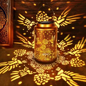 Lanterne Solaire Exterieur Jardin, Lampe Solaire Ext&eacute;rieur &Eacute;tanche Lumi&egrave;re &Agrave; Suspendre, Lanterne En M&eacute;tal Deco Jardin Patio Terrasse Cour Camping Balcon(Colibri) - Neuf