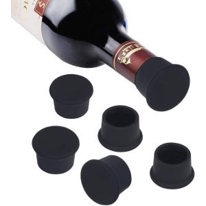 6 Bouchons De Vin En Silicone, Bouchons De Bouteille Ronds, Capsules De Bière - Neuf