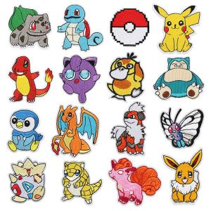 Lot de 16 stickers en tissu brodé avec des personnages de dessins animés pour les brodé par ordinateur Zhangzi - Neuf