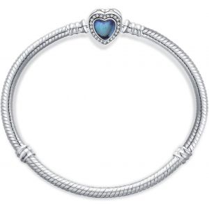 Eryi-Bracelet En Argent 925 Avec Chaîne Serpent Pour Charms Pandora Ou Charms Européens Bracelet En Argent Perlé Cadeaux Pour Femmes - Neuf