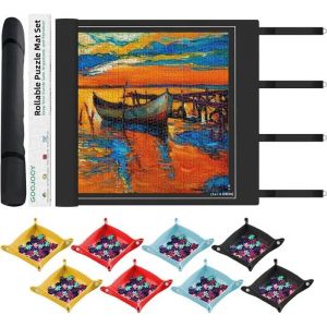 Tapis Puzzle 2000 Pièces Antidérapant - 118x80 cm avec Rouleau & 8 Trieurs - Cadeau Idéal. - Neuf