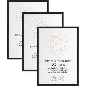 Cadres Photo A4 Bois lot de 3 cadres photo pour posters et affiches Convient pour Accrocher des Dipl&ocirc;me et D&eacute;coration Cadre photo Montage Mural ou sur Table - Neuf