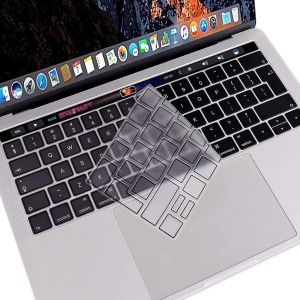 LORANKA-Ultra Slim TPU Protection Clavier Compatible avec MacBook Pro 13/15 Pouces Touch Bar 2019 2018 2017 2016 Version, A2159/A1989/A1706/A1990/A1707 Peau Transparent, Noir - Neuf