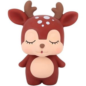 Tirelire En Forme De Cerf, Tirelire De Dessin Animé, Tirelire En Forme De Cerf Marron, Pour Cadeau D'anniversaire Pour Une Belle Décoration De Table À La Maison - Neuf