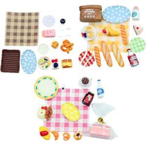 KALANKA-42 Pièces Miniature Nourriture et Boissons Accessoires Maison de Poupée Set Mini Cuisine Petits Accessoires de Poupée Vaisselle de Jeu - Neuf