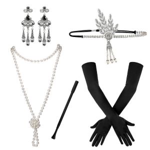 Long De Coude Gants De Satin De 21 Pouces Flexible Ann&eacute;es 1920 Soir&eacute;e D'op&eacute;ra Danse Gants Pour Femmes En Noir Ou En Blanc - Neuf