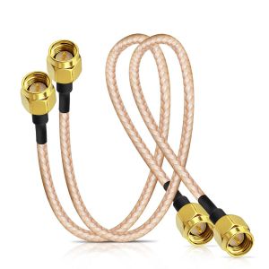 C&acirc;ble SMA Rallonge Antenne SMA M&acirc;le &agrave; M&acirc;le 30cm RG316 pour LNA Faible Bruit Cl&eacute; RTL SDR R&eacute;cepteur ADS-B VNA Antenne d'analyseur de R&eacute;seau Vectoriel SWR Analyseur de Spectre M&egrave;tre, Paquet de 2 - Neuf
