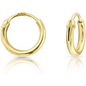 Kal-® Boucle D'oreille Femme - Creole - Boucles D'oreilles Femme Or - Anneau Boucle D'oreille - Creole Plaqué Or - Argent - Créoles Plaqué Or Femme - Épaisseur 1.2 Mm - 8 À 80 Mm - Neuf