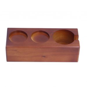 Hjlian Porte-Filtre A Cafe En Bois A 3 Fentes, Support De Rangement Pour Porte-Filtre, Station De Bourrage, Organisateur, Couleur Cafe, Ouverture Laterale - Neuf