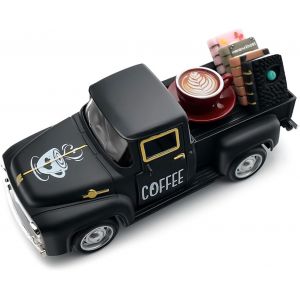 Camion Vintage D&eacute;coration Caf&eacute;, M&eacute;tal de Ferme de Voiture avec Livres et Enseignes pour D&eacute;coration Cuisine, Bureau ou Restaurant, Id&eacute;e Cadeau pour Amateurs de Caf&eacute; - Neuf