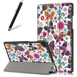 ELVORIX-Coque pour Samsung Galaxy Tab A7 2020 10.4 T500/T505/T507,&Eacute;tui Cuir &agrave; Rabat Mince L&eacute;ger avec Support Pliable,R&eacute;glable Multi-Angle B&eacute;quille Folio Flip Tablette Housse,Papillon - Neuf